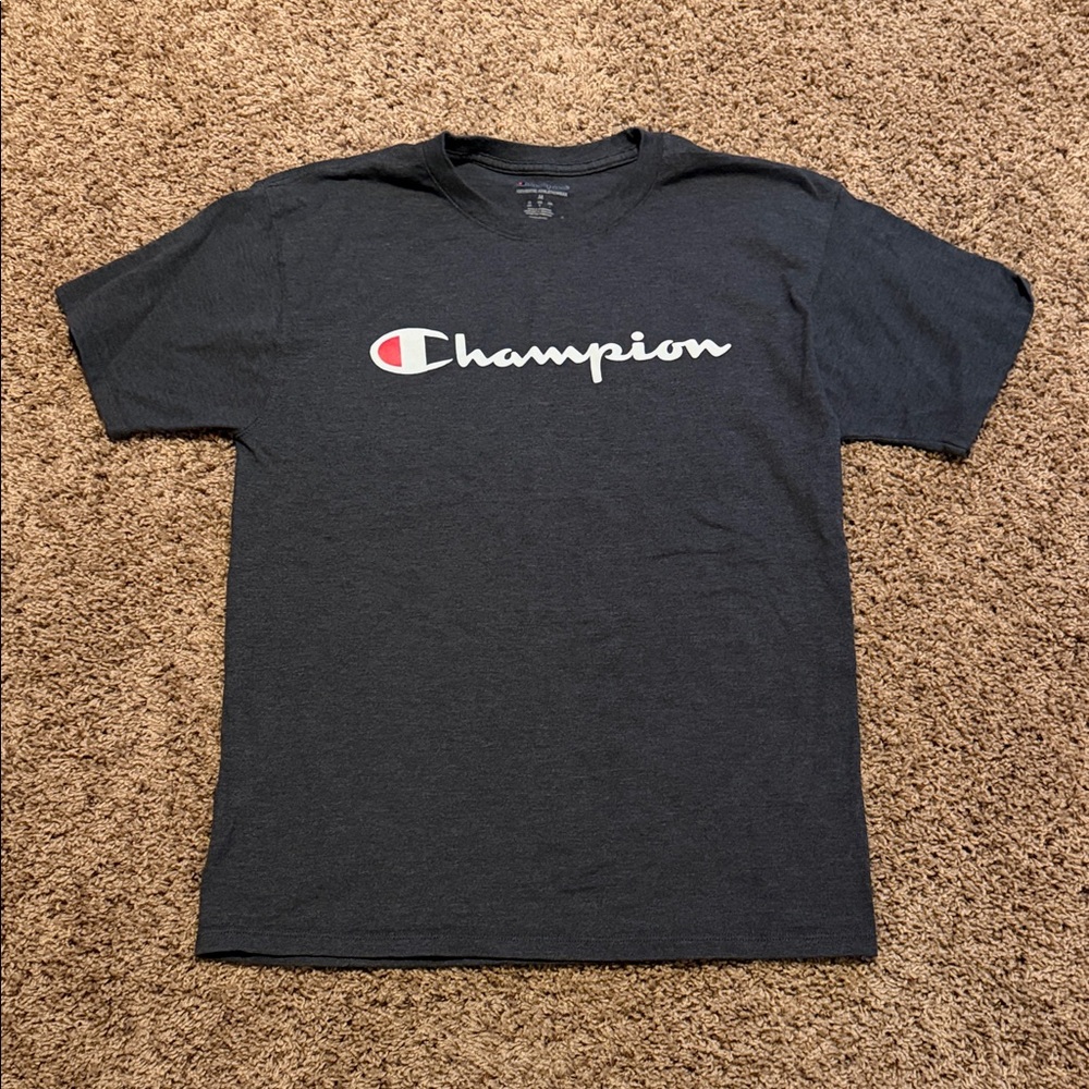 Champion Dark Gray Logo Tee